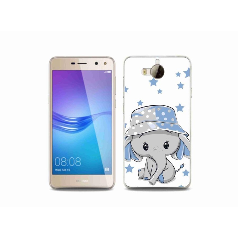 Gél borító mmCase a Huawei Y6 (2017) - kék elefánthoz