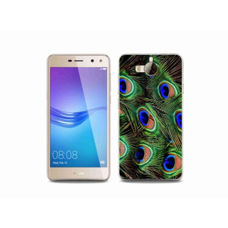 Gél borítás mmCase a Huawei Y6 (2017) - pávatoll