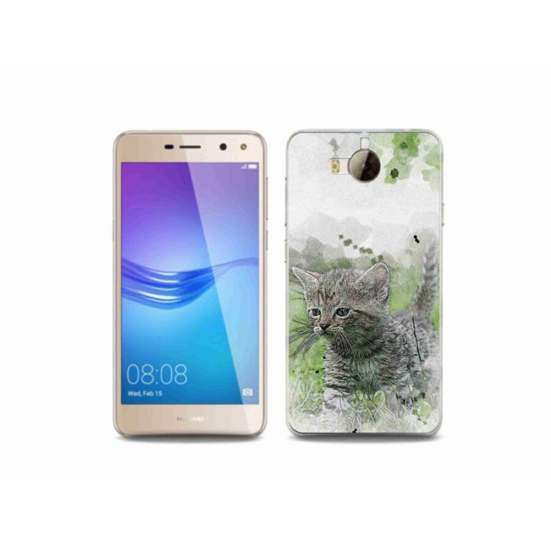 Gél borító mmCase a mobil Huawei Y6 (2017) - aranyos cica 1