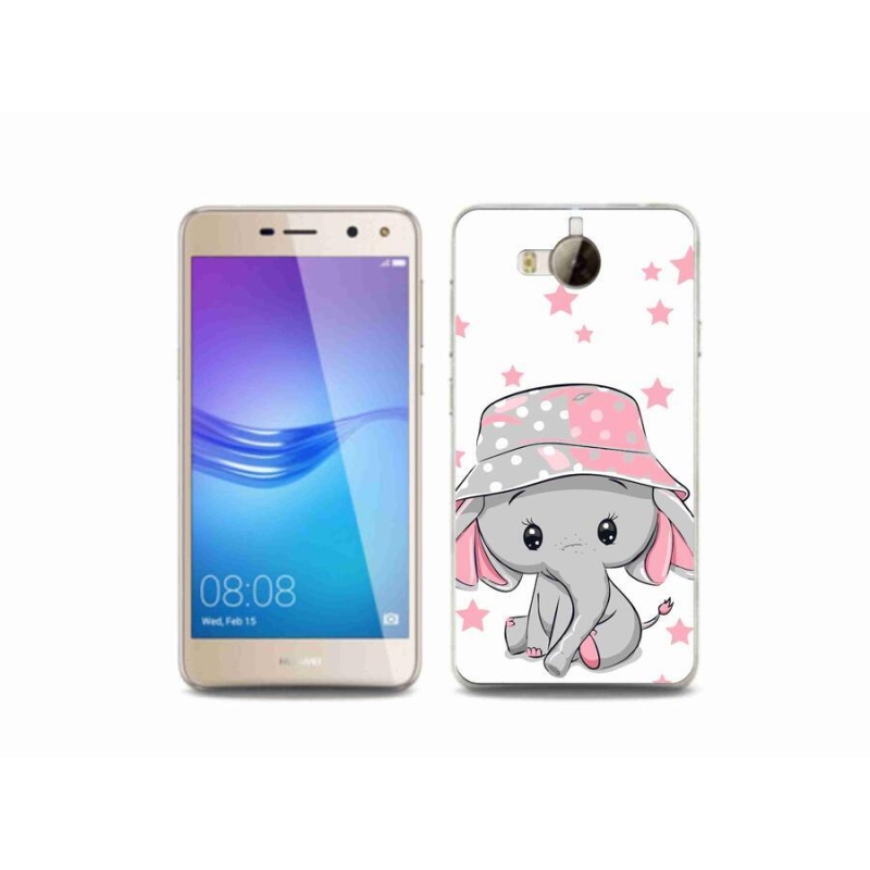 Gél borítás mmCase a Huawei Y6 (2017) - rózsaszín elefánthoz