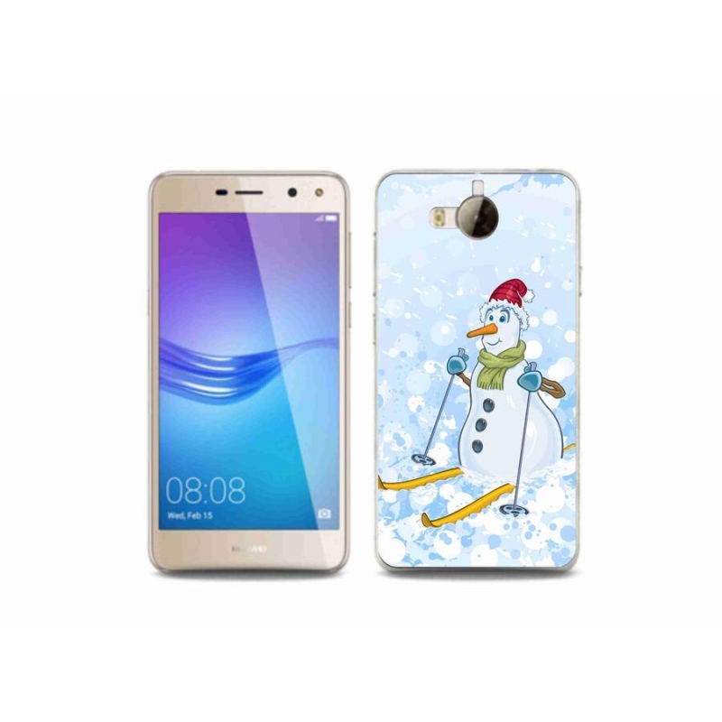 Gél borító mmCase a Huawei Y6 (2017) - hóemberhez