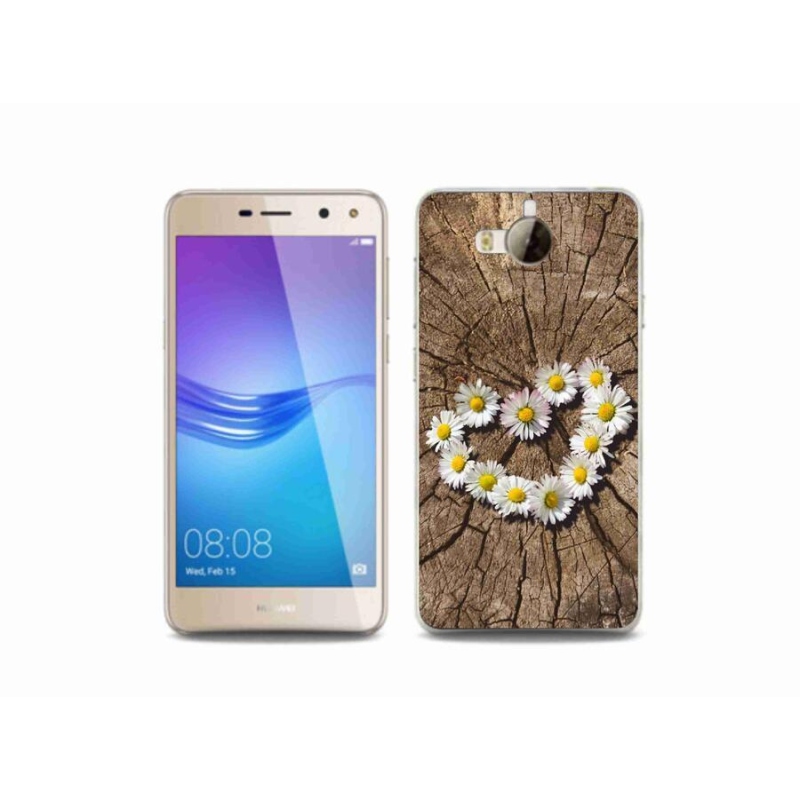 Gél borító mmCase a mobil Huawei Y6 (2017) - szív a százszorszépek szívéhez