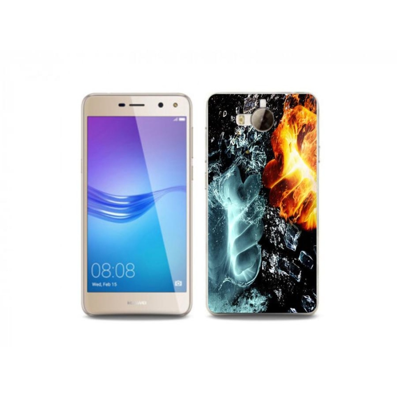 Gél borítás mmCase a Huawei Y6 (2017) - víz és tűz számára