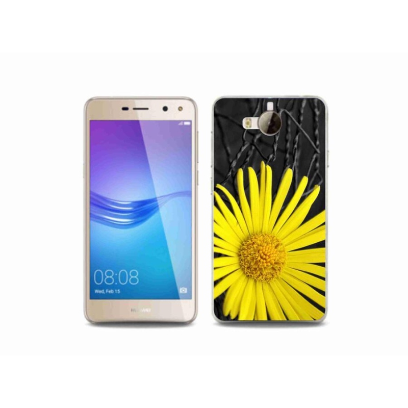 Gél borító mmCase a Huawei Y6 (2017) - sárga virághoz