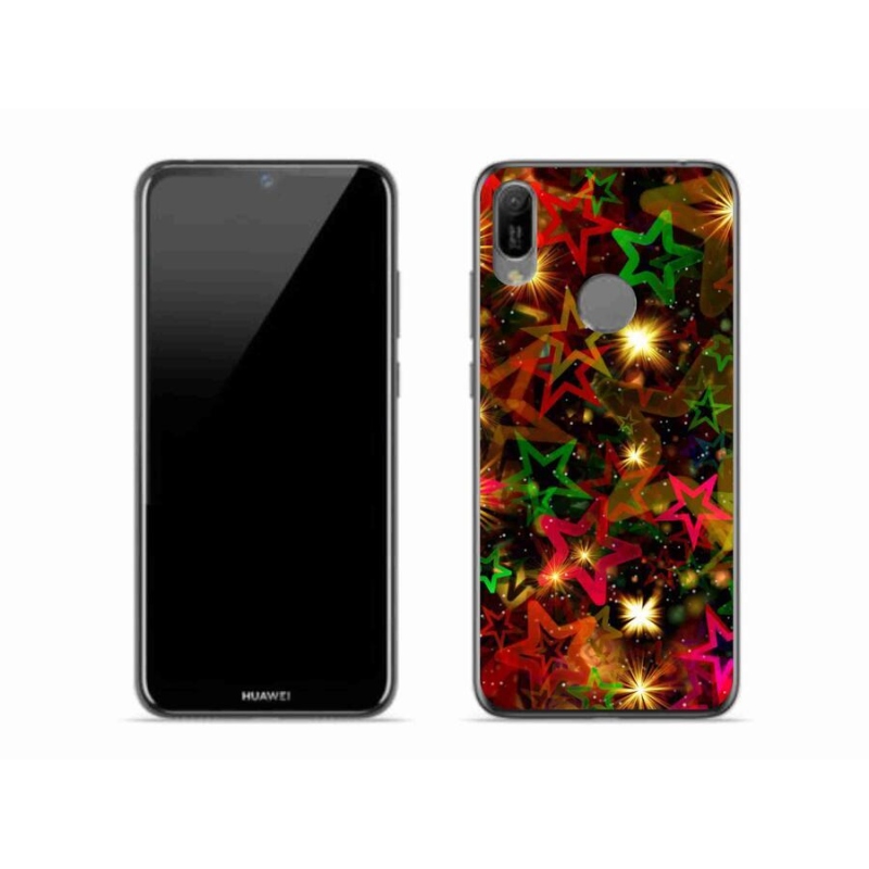 Gél borító mmCase mobil Huawei Y6 (2019) - színes csillagok
