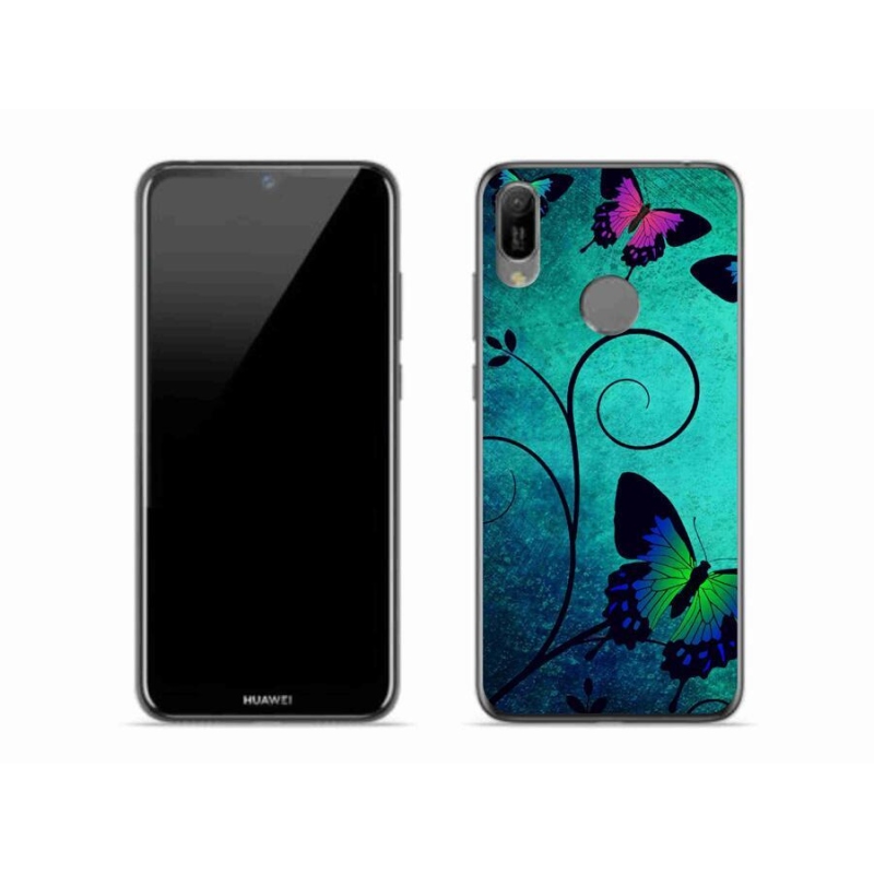 Gél borító mmCase a mobil Huawei Y6 (2019) - színes pillangókhoz