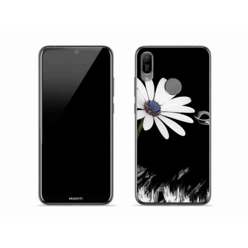 Gél borító mmCase a Huawei Y6 (2019) - fehér virághoz