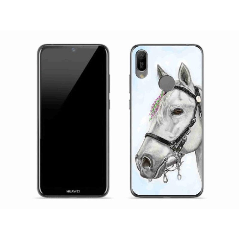 Gél borítás mmCase a Huawei Y6 (2019) - fehér ló 1