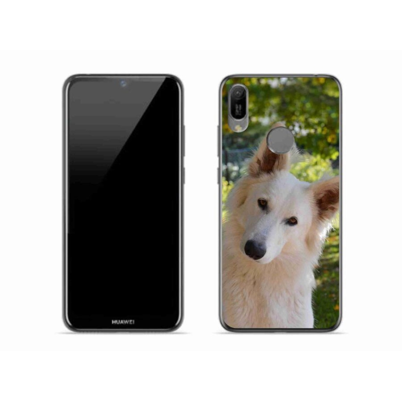 Gél borítás mmCase a Huawei Y6 (2019) - fehér svájci juhász 1