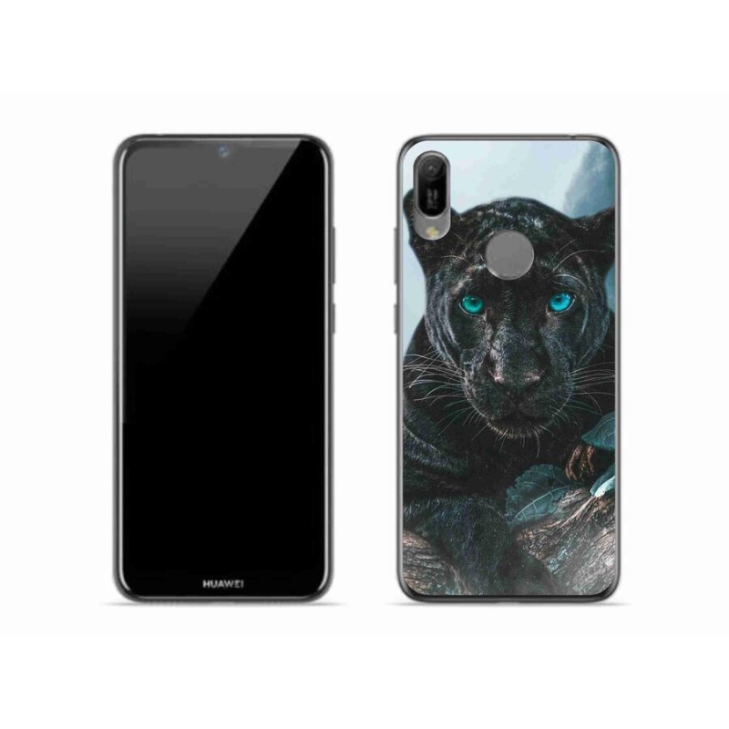 Gél borítás mmCase a Huawei Y6 (2019) - fekete párduchoz