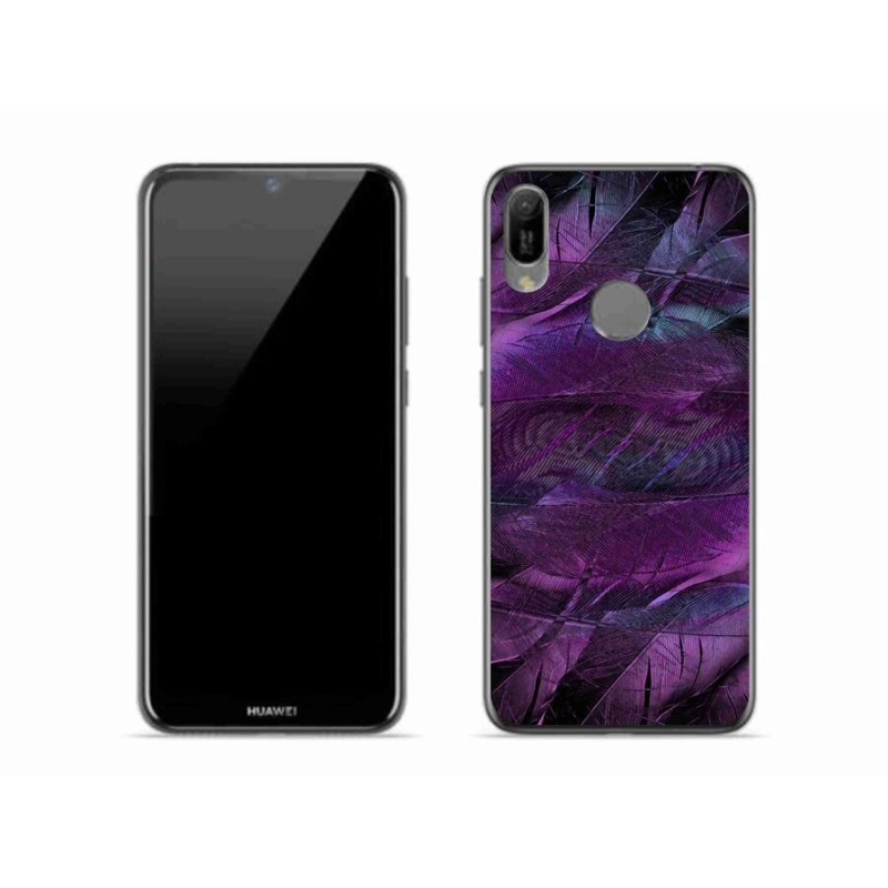 Gél borító mmCase a Huawei Y6 (2019) - lila tollakhoz