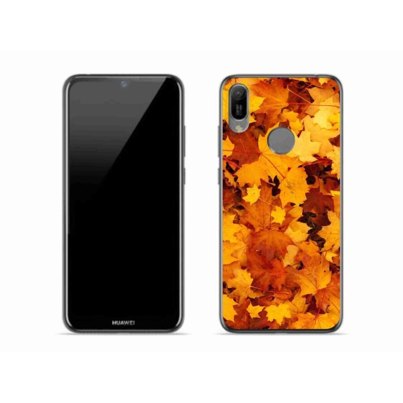 Gél borítás mmCase a Huawei Y6 (2019) - juharlevelek számára