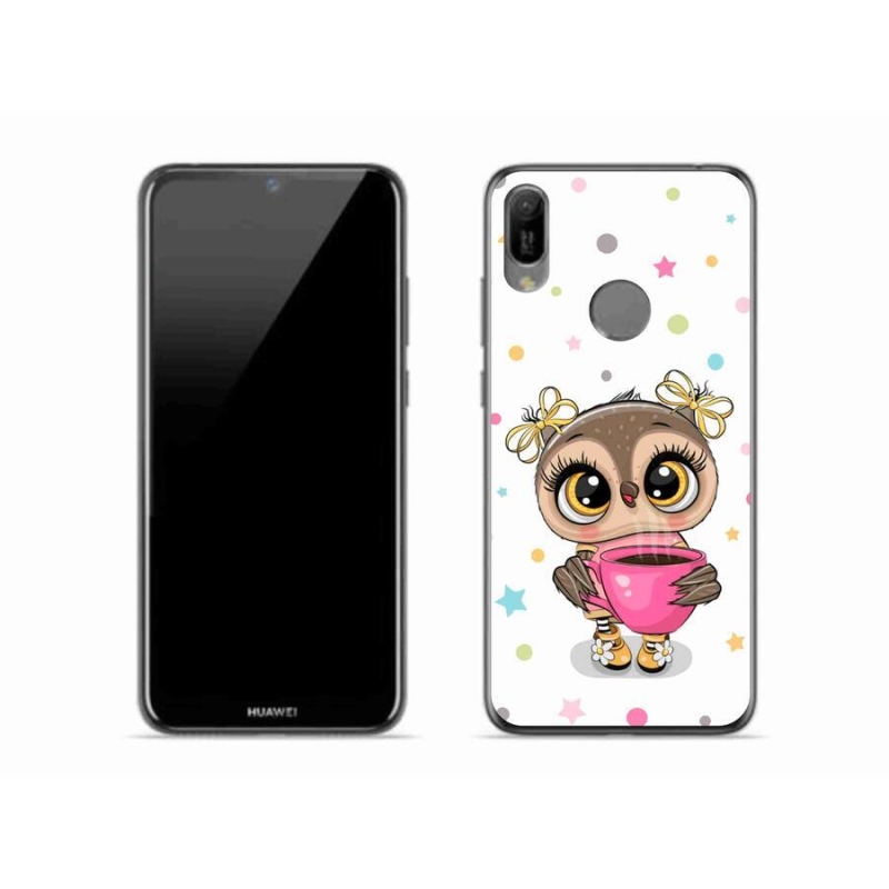 Gél borítás mmCase a Huawei Y6 (2019) - rajzfilm bagolyhoz