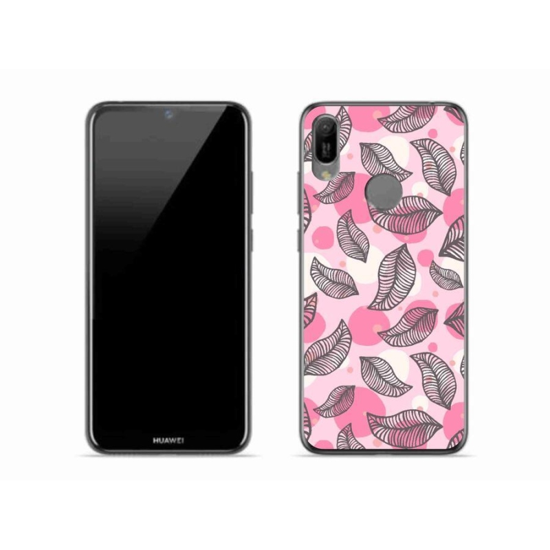Gél borító mmCase a mobil Huawei Y6 (2019) - rajzfilm hulló levelek