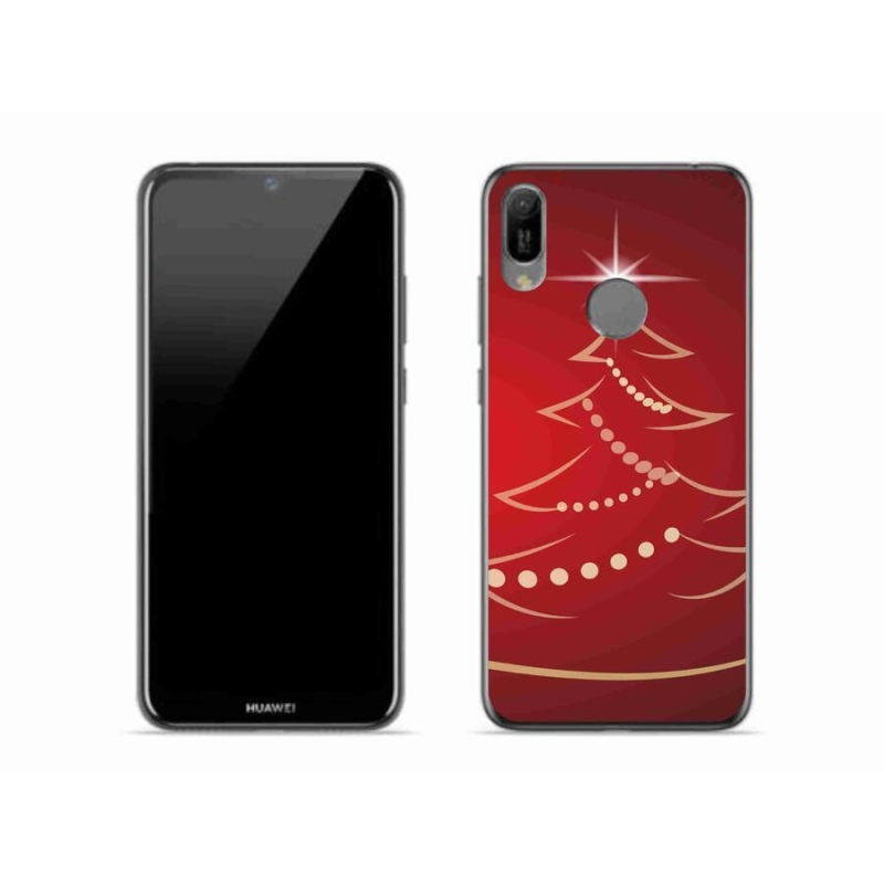 Gél borító mmCase mobil Huawei Y6 (2019) - karikatúra karácsonyfa