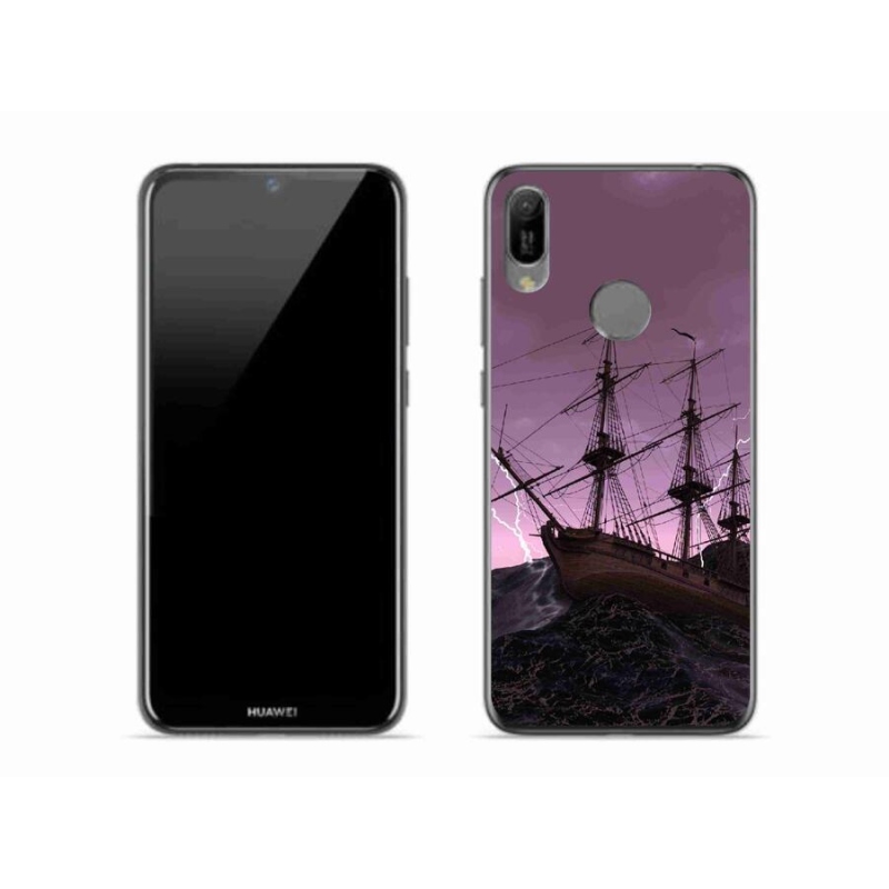 Gél borítás mmCase a Huawei Y6 (2019) számára - hajó a viharban