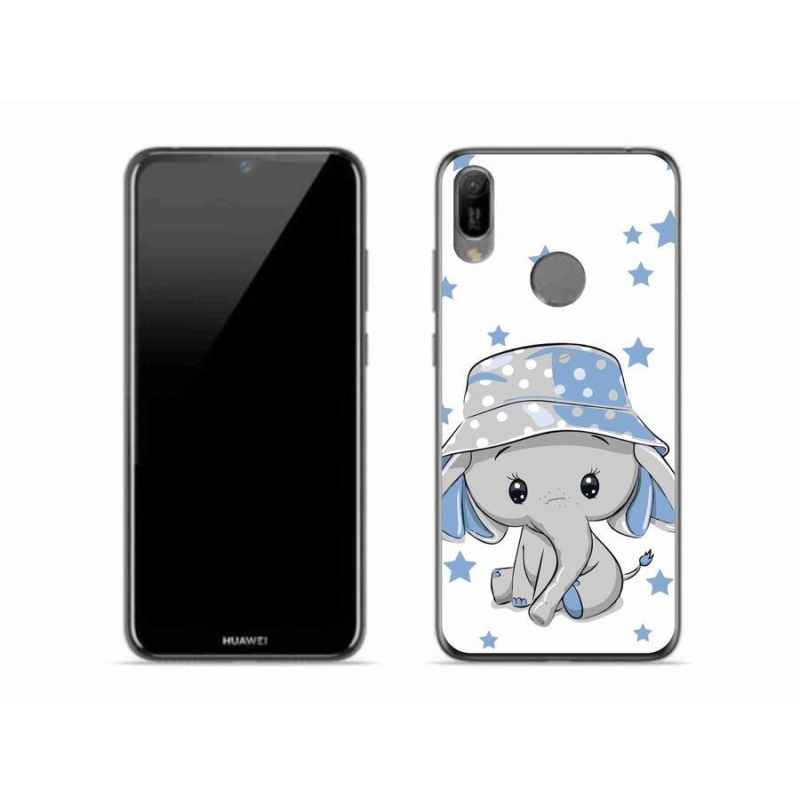 Gél borító mmCase a Huawei Y6 (2019) - kék elefánthoz