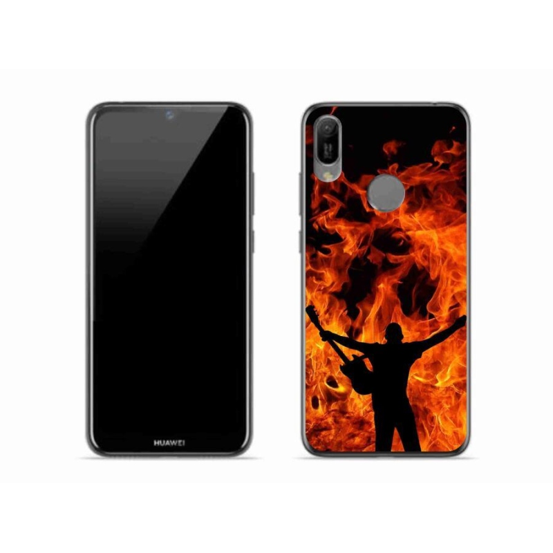Gél burkolat mmCase mobil Huawei Y6 (2019) - zenész és a tűz