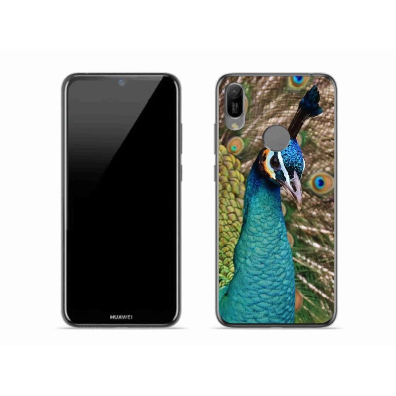 Gél borító mmCase a Huawei Y6 (2019) - páva számára