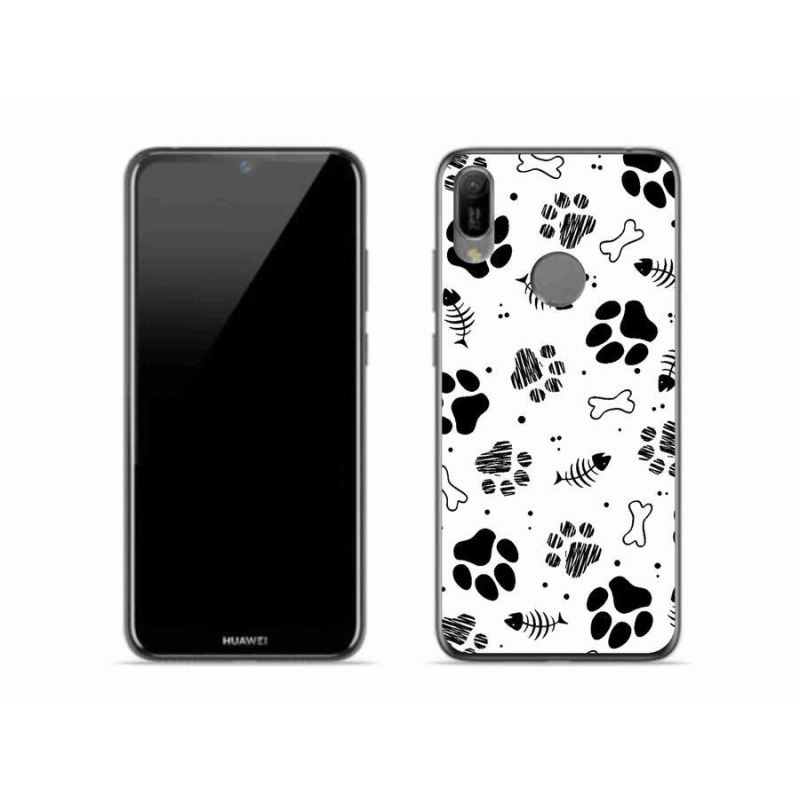 Gél borító mmCase a mobil Huawei Y6 (2019) - kutyamancsok 1