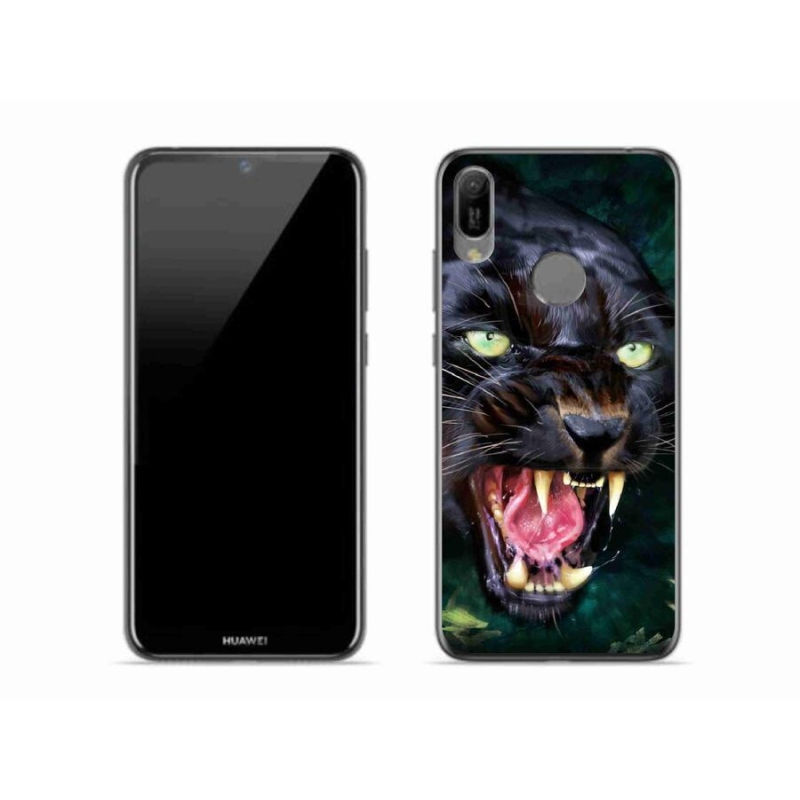 Gél borítás mmCase a Huawei Y6 (2019) - dühös fekete párduchoz