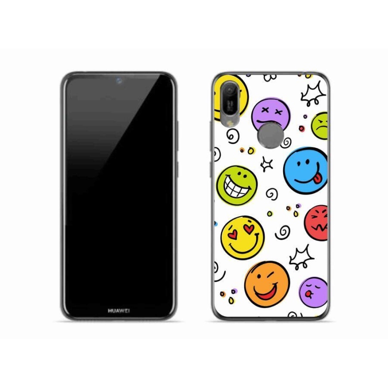 Gél borító mmCase a Huawei Y6 (2019) számára - smiley-k
