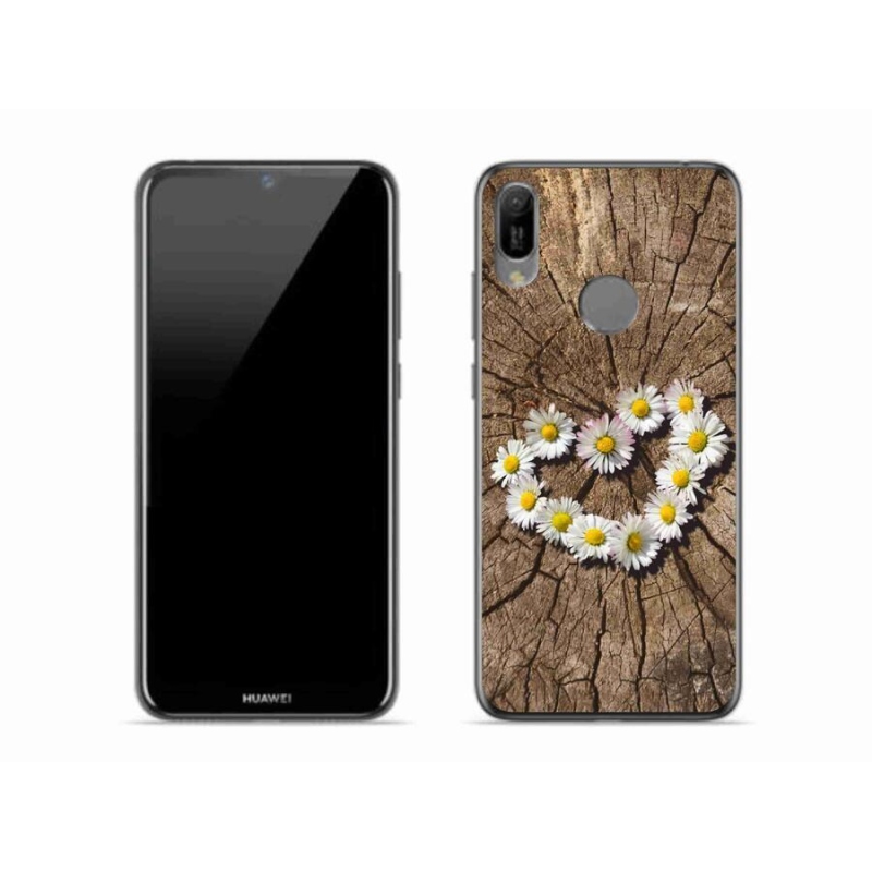 Gél borító mmCase a mobil Huawei Y6 (2019) - szív a százszorszépek szívéhez