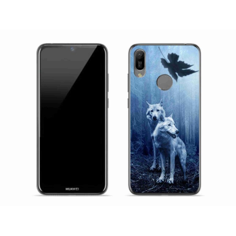 Gél borítás mmCase mobil Huawei Y6 (2019) - farkasok az erdőben