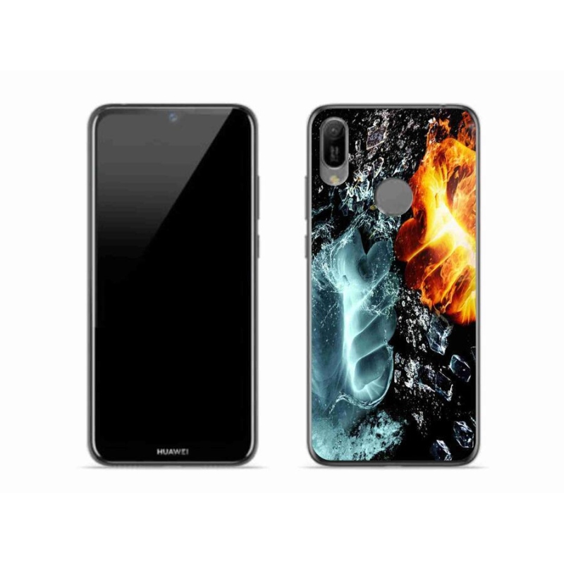 Gél borítás mmCase a Huawei Y6 (2019) - víz és tűz számára
