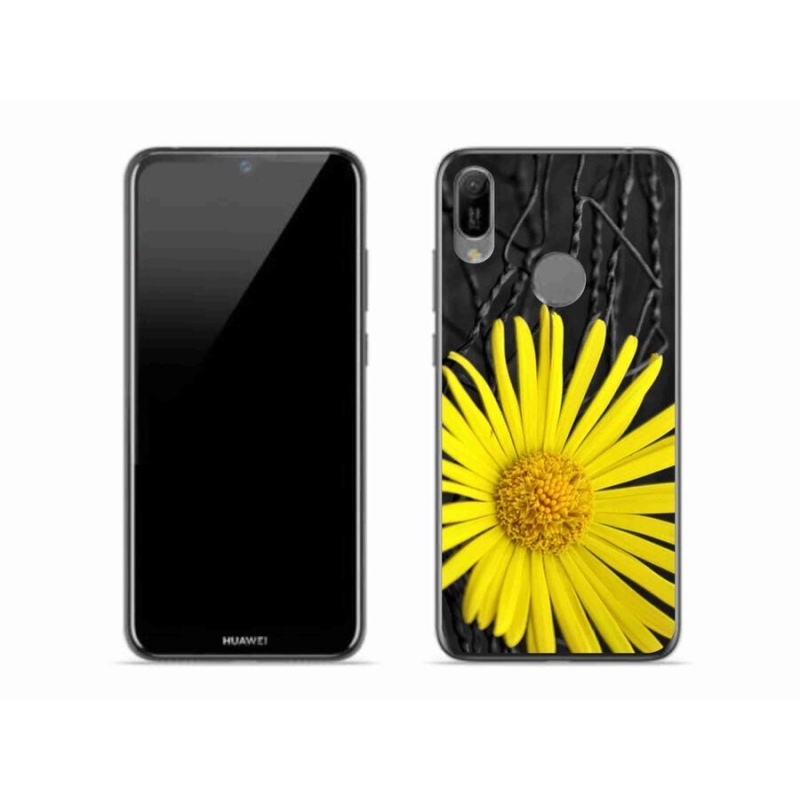 Gél borító mmCase a Huawei Y6 (2019) - sárga virághoz