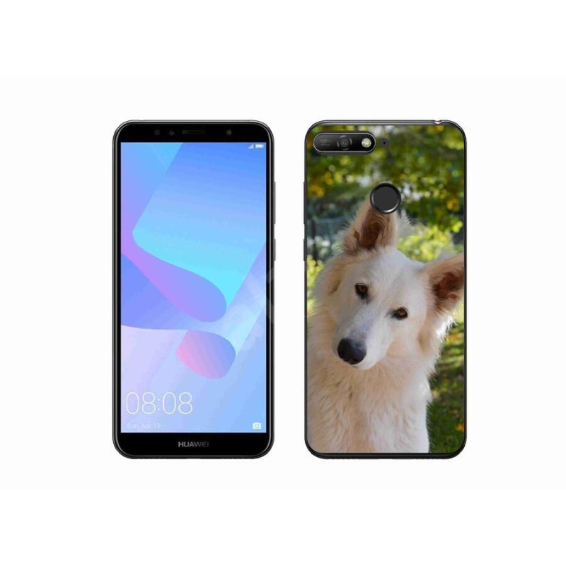 Gél borítás mmCase a Huawei Y6 Prime (2018) - fehér svájci juhász 1