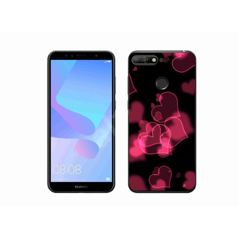 Gél borítás mmCase a Huawei Y6 Prime 2018-hoz - piros szívek