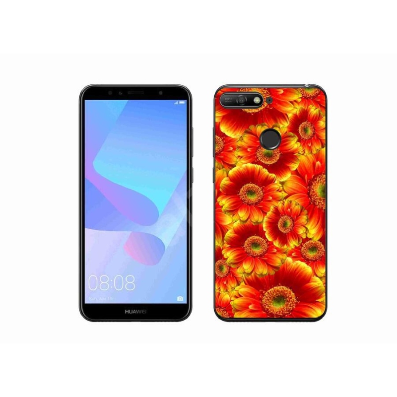 Gél borítás mmCase a Huawei Y6 Prime (2018) számára - gerbera 1