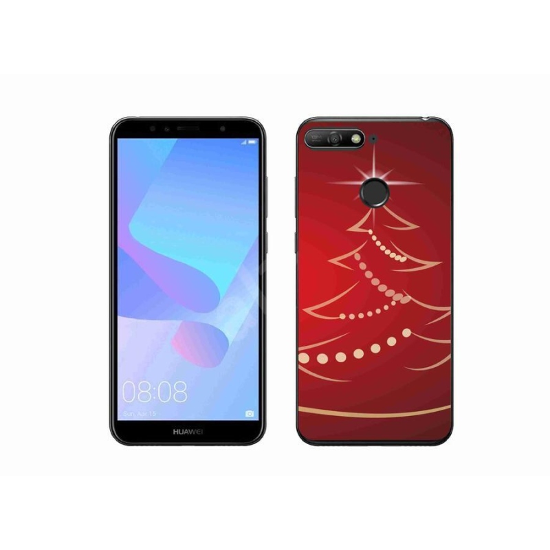 Gél borító mmCase mobil Huawei Y6 Prime 2018 - karikatúra karácsonyfa