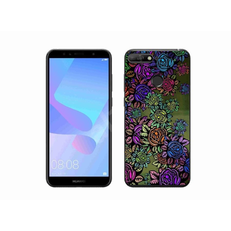Gél borító mmCase a mobil Huawei Y6 Prime (2018) - virágok 6