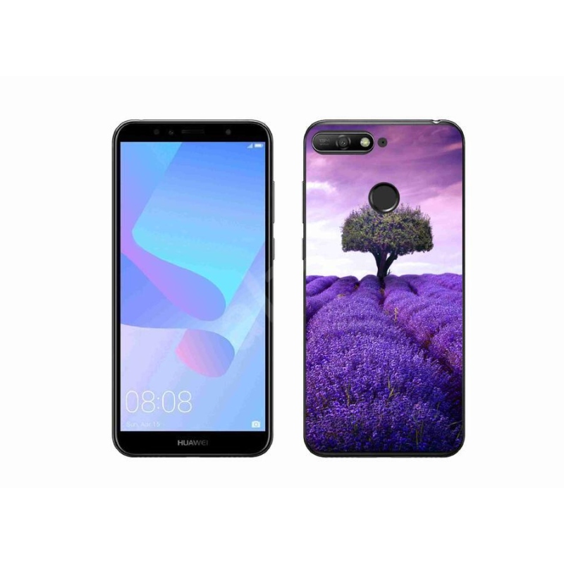 Gél védőhuzat mmCase a Huawei Y6 Prime (2018) készülékhez - levendula réten