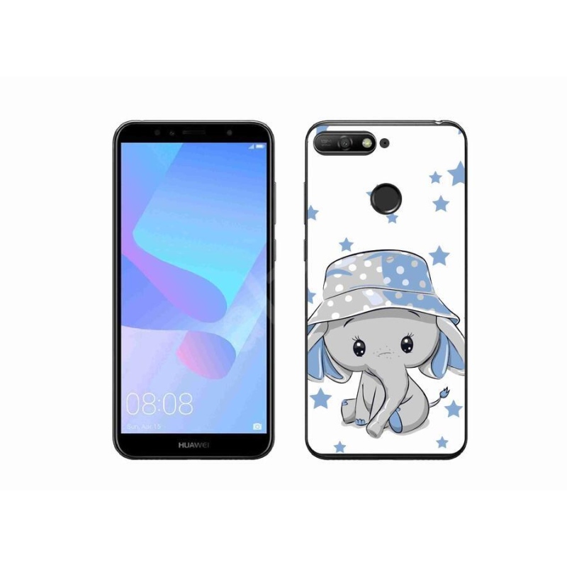 Gél borítás mmCase a Huawei Y6 Prime (2018) - kék elefánthoz