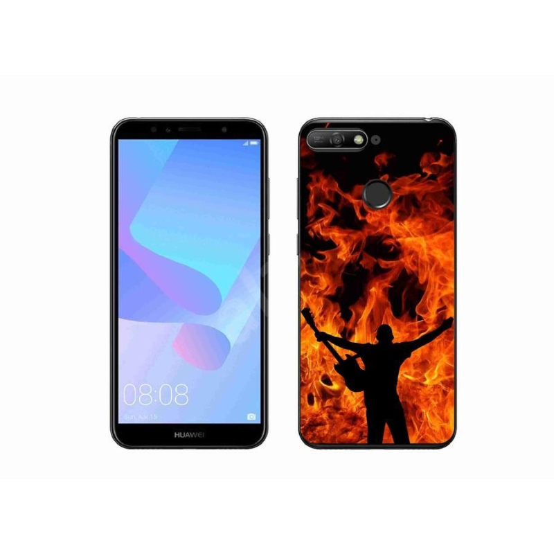 Gél burkolat mmCase mobil Huawei Y6 Prime (2018) - zenész és a tűz