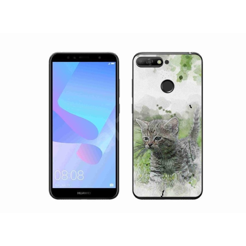 Gél borító mmCase a mobil Huawei Y6 Prime (2018) - aranyos cica 1