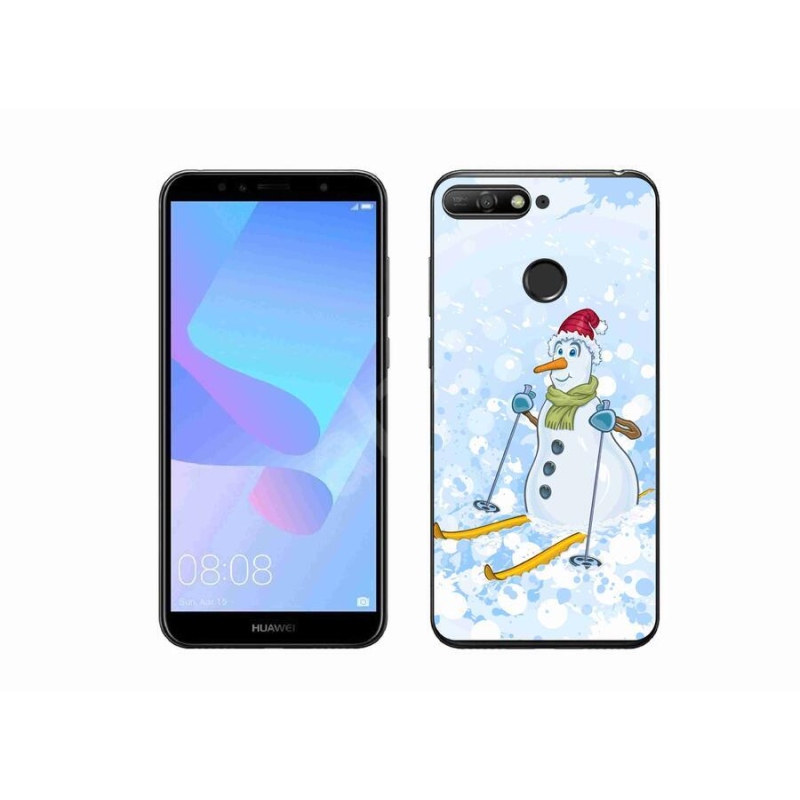 Gél borítás mmCase a Huawei Y6 Prime (2018) - hóemberhez