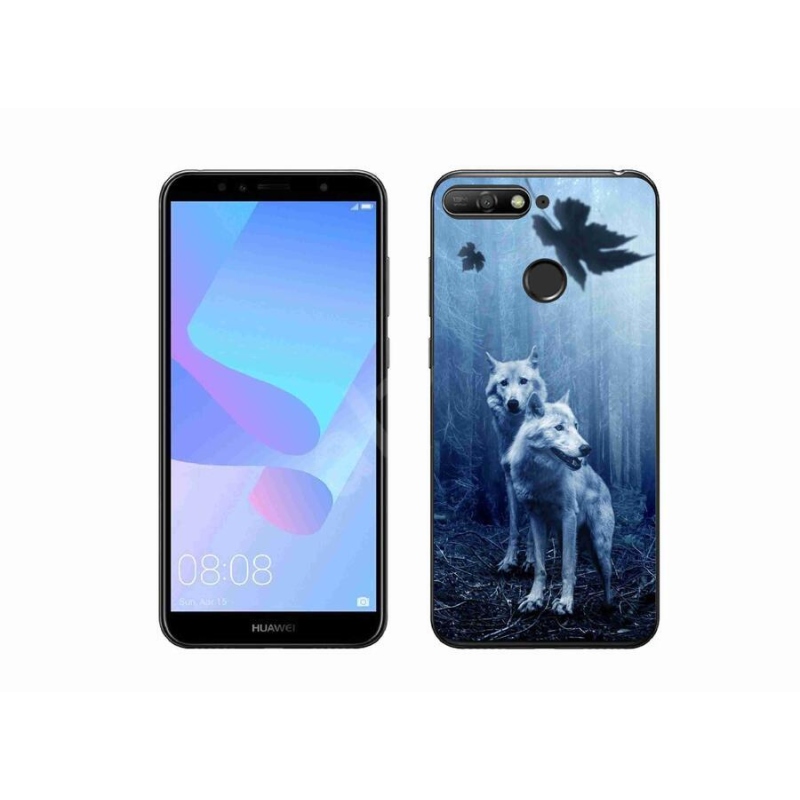 Gél borítás mmCase mobil Huawei Y6 Prime 2018 - farkasok az erdőben