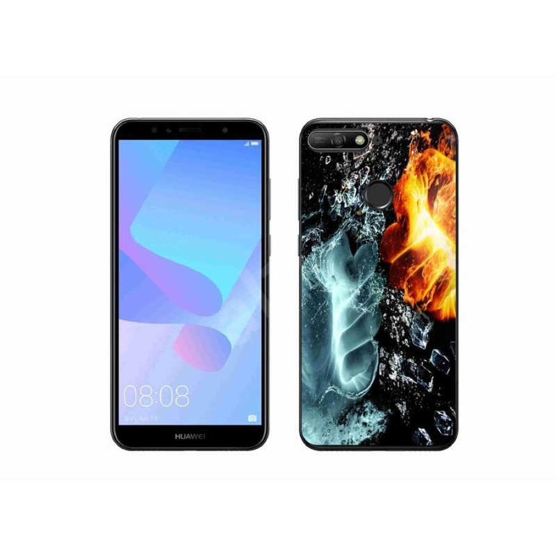 Gél borítás mmCase a Huawei Y6 Prime 2018-hoz - víz és tűz
