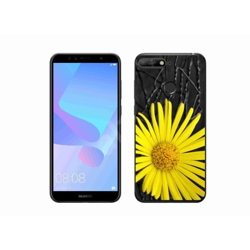 Gél borítás mmCase a Huawei Y6 Prime 2018-hoz - sárga virág