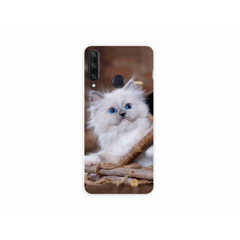 Gél borítás mmCase a Huawei Y6p-hez - fehér cica