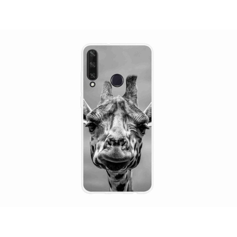Zselés borítás mmCase a Huawei Y6p-hez - fekete-fehér zsiráf