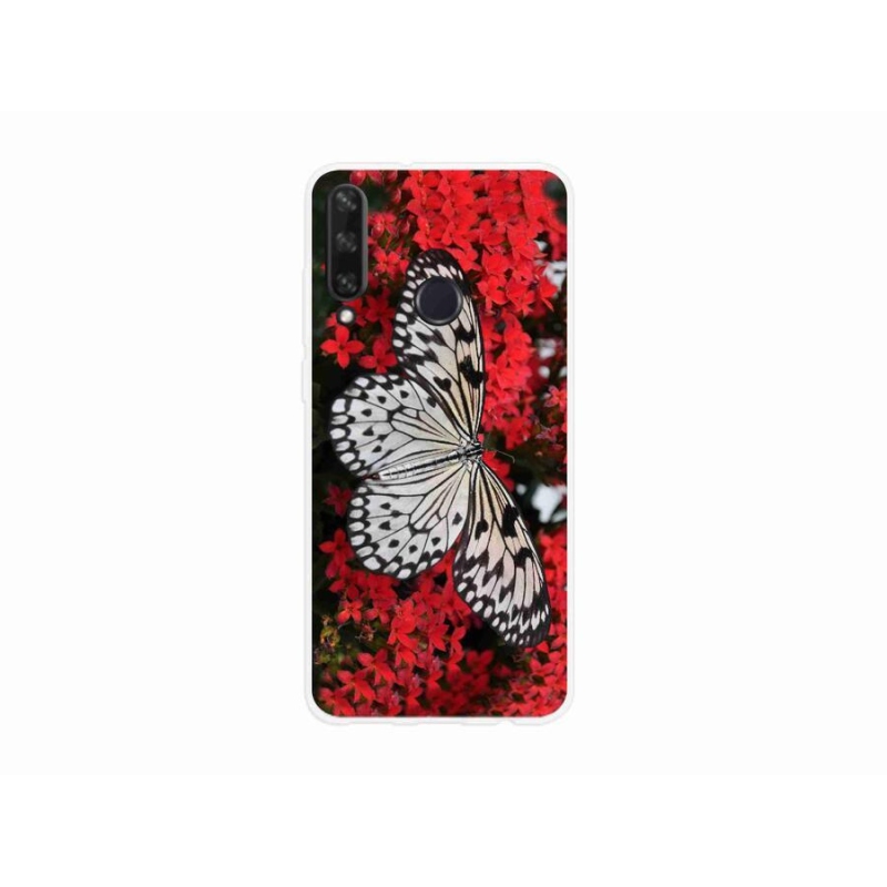 Zselés borítás mmCase a Huawei Y6p-hez - fekete-fehér pillangó 1