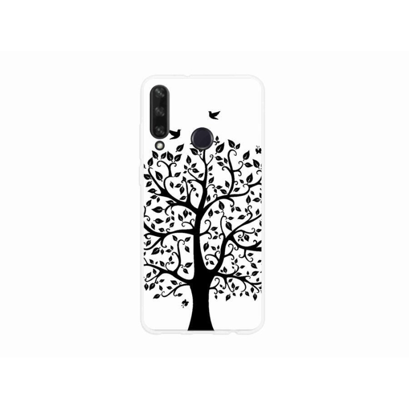 Gél borítás mmCase a Huawei Y6p-hez - fekete-fehér fa