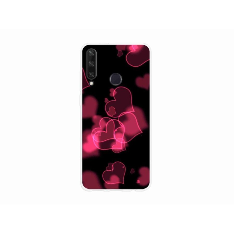 Gél borítás mmCase a Huawei Y6p készülékhez - piros szívek