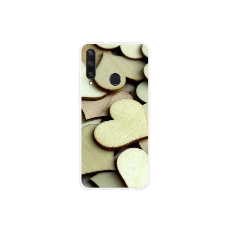 Gél borító mmCase a Huawei Y6p-hez - fából készült szívek