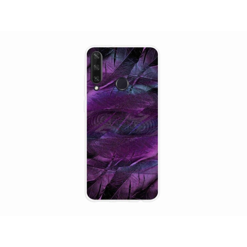 Gél borítás mmCase a Huawei Y6p készülékhez - lila tollak